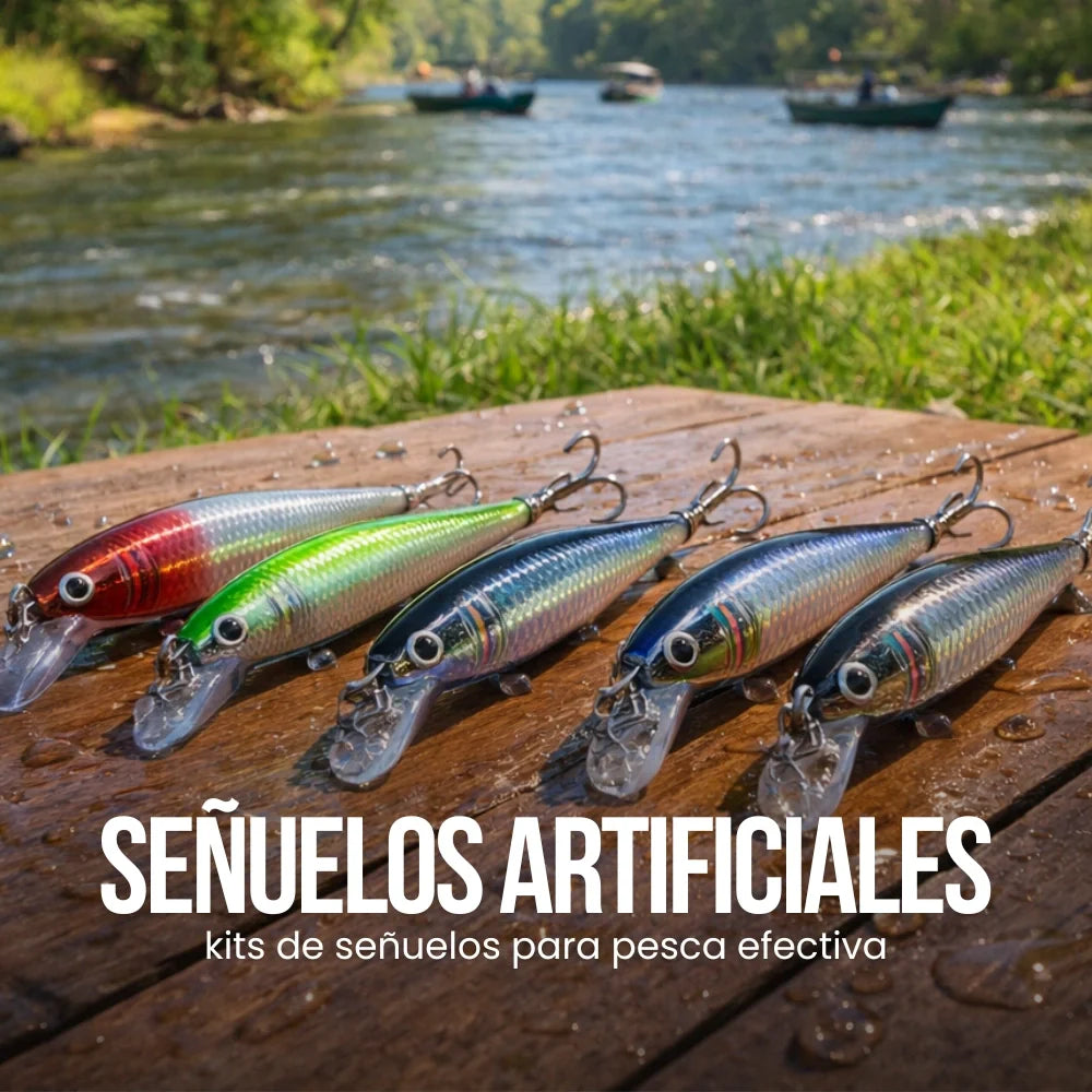 recolección de productos banner señuelos artificiales