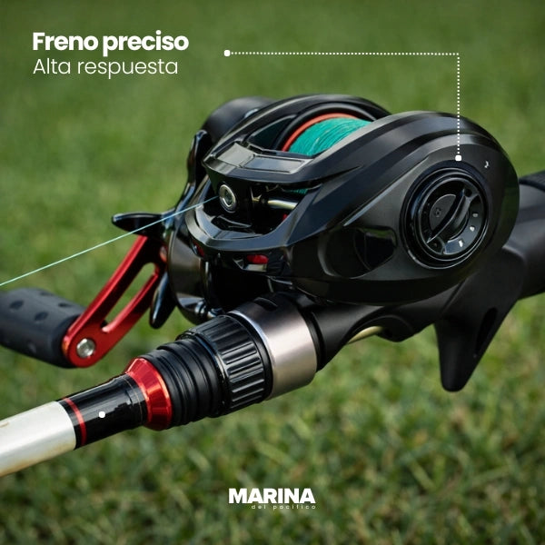 Carrete de Pesca Profesional Black Phantom X + Kit Premium GRATIS con Lentes Polarizadas UV400 y Estuche Protector EVA