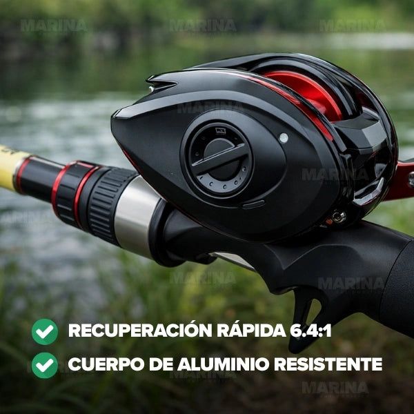 Carrete de Pesca Profesional Black Phantom X + Lentes Polarizadas UV400 GRATIS